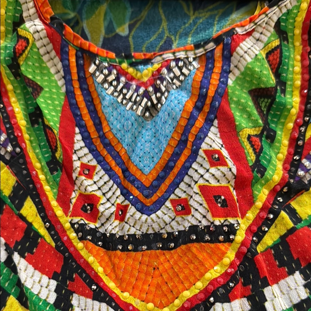 Multicolor Geometric Maxi Dress - Picture 5 of 5